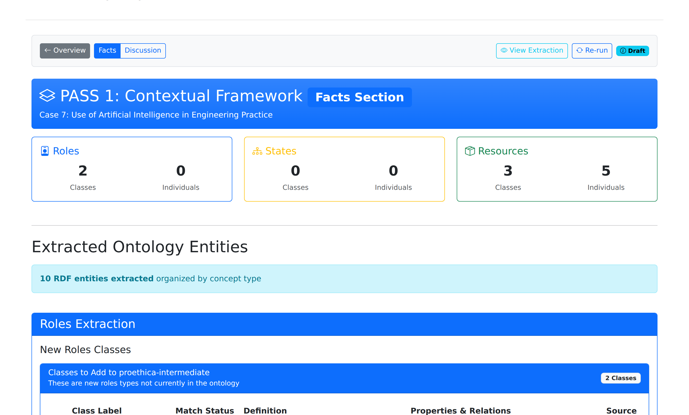 Entity Review - Step 1 Facts
